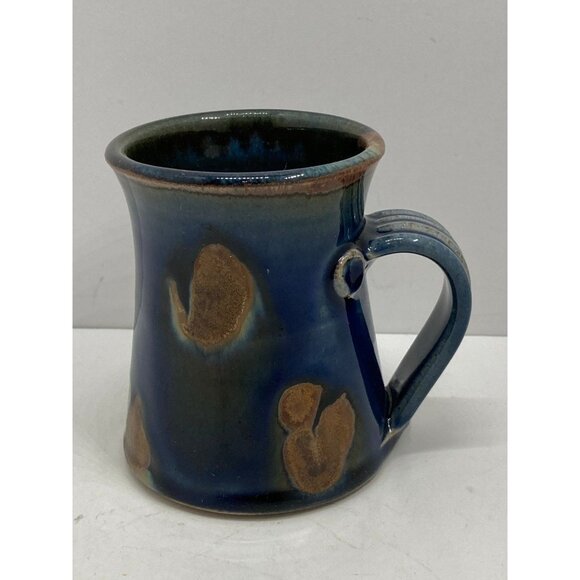 Lannock Pottery Navy Blue and Brown Mug - Picture 1 of 10